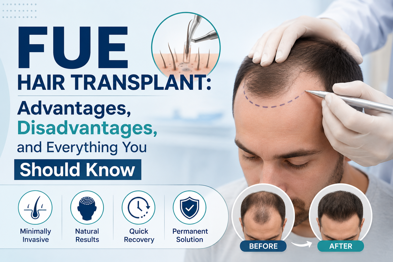 FUE Hair Transplant Advantages Disadvantages and Everything You Should Know